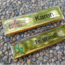 Name Tag Gold Gloss<br> Semi Color Printing<br>NT/GG_01